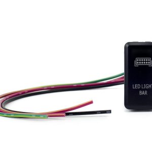 Cali Raised Multi Purpose Switch, 12 Volt, Rocker, Rectangular, Blue Illumination, Black Housing, With LED Light Bar Logo – CR2394