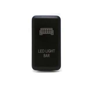 Cali Raised Multi Purpose Switch, 12 Volt, Rocker, Rectangular, Amber Illumination, Black Housing, With LED Light Bar Logo – CR2395