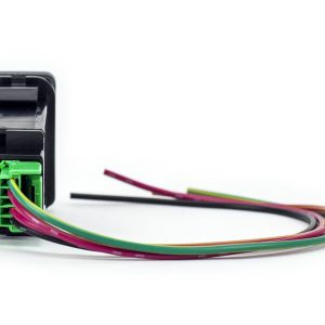 Cali Raised Multi Purpose Switch, 12 Volt, Rocker, Rectangular, Amber Illumination, Black Housing, With LED Light Bar Logo – CR2395