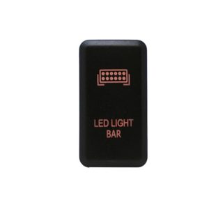 Cali Raised Multi Purpose Switch, 12 Volt, Rocker, Rectangular, Amber Illumination, Black Housing, With LED Light Bar Logo – CR2395