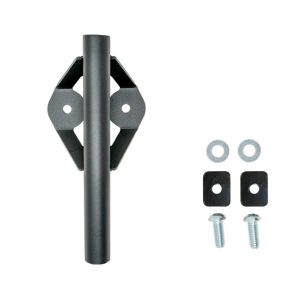 Cali Raised Flagpole Mount, Bed Rail Mount, For 1 Inch Diameter Flag Pole, Holds Single Flag, Black, Powder Coated Steel – CR2417
