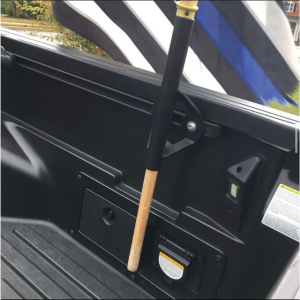 Cali Raised Flagpole Mount, Bed Rail Mount, For 1 Inch Diameter Flag Pole, Holds Single Flag, Black, Powder Coated Steel – CR2417
