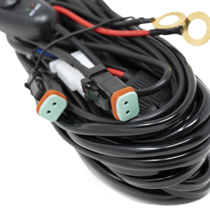Cali Raised Driving/ Fog Light Wiring Harness, Works with LED Pod, 6 Foot Length, With LED Rocker Switch/ Relay/ Fuse – CR2443