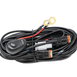 Cali Raised Driving/ Fog Light Wiring Harness, Works with LED Pod, 6 Foot Length, With LED Rocker Switch/ Relay/ Fuse – CR2443