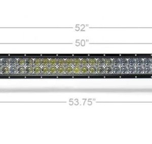 Cali Raised Light Bar, LED, 52 Inch Length, 100 5D Optic Osram 5 Watt LED, 500 Watt, Combo Beam, 50000 Lumens, Clear Polycarbonate Lens – CR2464