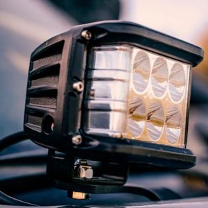 Cali Raised Driving/ Fog Light, LED, 9 White Cree 3 Watt LED, Side Projecting, Rectangular, 27 Watt, 2500 Lumens, Polycarbonate Clear Lens – CR2498