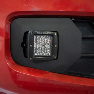 Cali Raised Driving/ Fog Light, LED Bulb, Amber LED Bulbs, 3 Inch X 2 Inch Rectangular, 18 Watt, 2000 Lumens, Clear Lens, Black Housing – CR2532