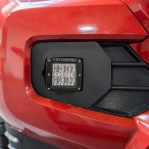 Cali Raised Driving/ Fog Light, LED Bulb, Amber LED Bulbs, 3 Inch X 2 Inch Rectangular, 18 Watt, 2000 Lumens, Clear Lens, Black Housing – CR2532