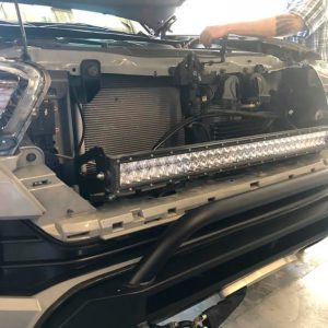 Cali Raised Light Bar, 32 Inch Length, Spot/ Combo Beam, 30000 Lumens, LED Clear, Clear Lens, Black Aluminum Housing, Grille Mount – CR2574