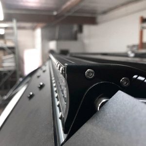 Cali Raised Light Bar, 42 Inch Length, Spot/ Combo Beam, 40000 Lumens, LED Clear, Clear Lens, Black Aluminum Housing, Roof Rack Mount – CR2671