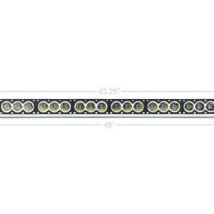Cali Raised Light Bar, 43 Inch Length, Spot/ Combo Beam, 24000 Lumens, LED Clear, Clear/ Amber Lens, Black Aluminum Housing, Roof Rack Mount – CR2711