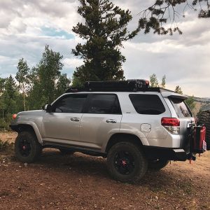Cali Raised Roof Rack, Premium, Powder Coated, Black, Aluminum Side Panels/ Adjustable Steel Feet, Single – CR2836
