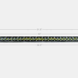 Cali Raised Light Bar, LED, 32 Inch Length, 30 Amber Cree 5 Watt LED, 150 Watt, Combo Beam, 15000 Lumens, Clear Polycarbonate Lens – CR2849