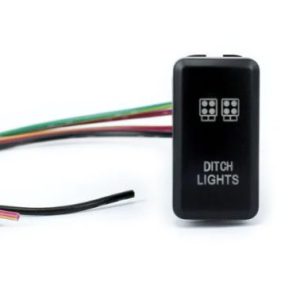 Cali Raised Driving/ Fog Light, LED, 6 Amber Cree 3 Watt LED, 3 Inch X 2 Inch Rectangular, 18 Watt, Pmma Clear Lens, Black Aluminum Housing – CR2855