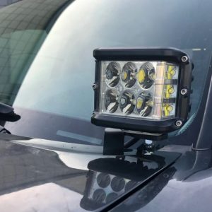 Cali Raised Driving/ Fog Light, LED, 9 White Cree 3 Watt LED, Side Projecting, Rectangular, 27 Watt, 2500 Lumens, Polycarbonate Clear Lens – CR2859