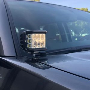 Cali Raised Driving/ Fog Light, LED, 9 White Cree 3 Watt LED, Side Projecting, Rectangular, 27 Watt, 2500 Lumens, Polycarbonate Clear Lens – CR2860