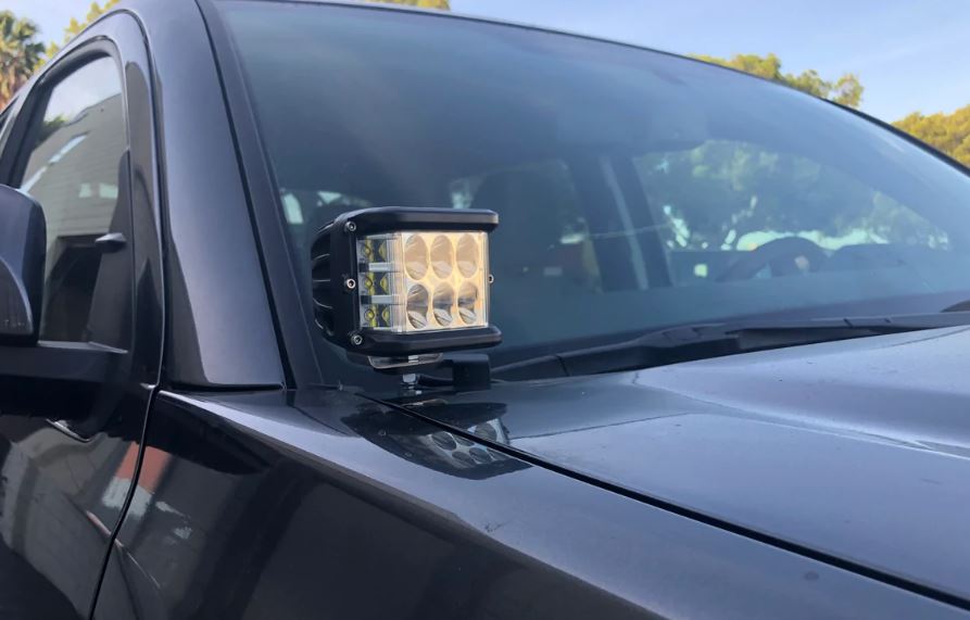 Cali Raised Driving/ Fog Light, LED, 9 White Cree 3 Watt LED, Side Projecting, Rectangular, 27 Watt, 2500 Lumens, Polycarbonate Clear Lens – CR2860