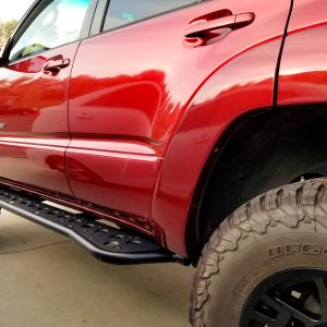 Cali Raised Nerf Bar, Step Edition, With Step Plates, 1-3/4 Inch Round Straight, Powder Coated, Black, Steel, Without End Caps, Bolt-On – CR2892