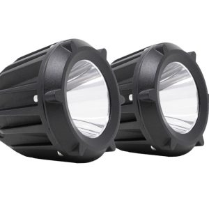 Cali Raised Driving/ Fog Light, LED, Cree LED, 3-1/2 Inch Round Cannon, 20 Watt/ 10 to 30 Volt, Flood Beam, 2200 Lumens, Pmma Clear Lens – CR2896