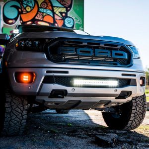 Cali Raised Light Bar, LED, 22 Inch Length, 40 White 5D Optic Osram 5 Watt LED, 200 Watt, Combo Beam, 20000 Lumens, Clear Polycarbonate Lens – CR2923
