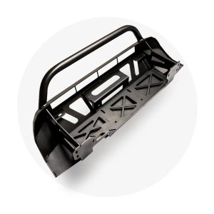 Cali Raised Bumper, One Piece Design, Direct-Fit, Mounting Hardware Included, Without Grille Guard, With Internal Winch Mount – CR3210