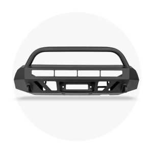 Cali Raised Bumper, One Piece Design, Direct-Fit, Mounting Hardware Included, Without Grille Guard, With Internal Winch Mount – CR3210