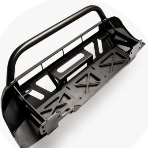 Cali Raised Bumper, One Piece Design, Mounting Hardware Included, Without Grille Guard, With Internal Winch Mount, With D-Rings Mount – CR3594