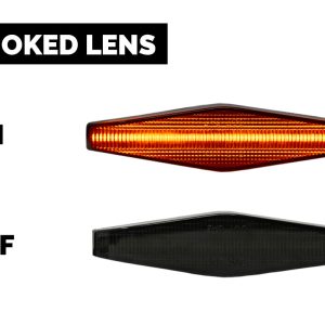 Cali Raised Grille Light – LED, Use with Front Grille, Smoke, Set of 3, Raptor Style, With Fuse and Mounting Hardware – CR3686