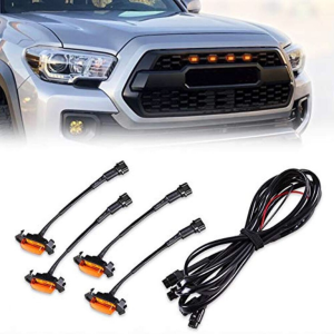 Cali Raised Grille Light – LED, Use with Front Grille, Amber, Set of 4, Raptor Style – CR3688