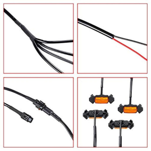 Cali Raised Grille Light – LED, Use with Front Grille, Amber, Set of 4, Raptor Style – CR3688