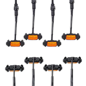Cali Raised Grille Light – LED, Use with Front Grille, Amber, Set of 4, Raptor Style – CR3688
