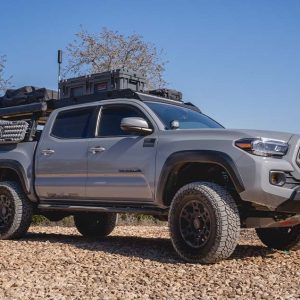 Cali Raised Bed Cargo Rack, Overland, 1100 Pounds Capacity, Bolt-On, Powder Coated, Black, Aluminum, Without Tool Box Mount Kit – CR3703