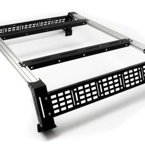 Cali Raised Bed Cargo Rack, Overland, 1100 Pounds Capacity, Bolt-On, Powder Coated, Black, Aluminum, Without Tool Box Mount Kit – CR3703