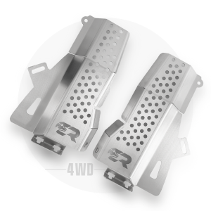 Cali Raised Catalytic Converter Anti Theft Device, Shield Type, Without Audible Alarm, Stainless Steel, Set of 2 – CR3876