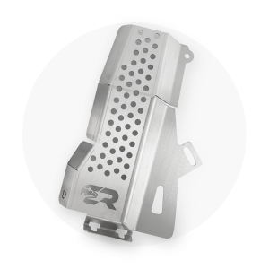 Cali Raised Catalytic Converter Anti Theft Device, Shield Type, Without Audible Alarm, Stainless Steel, Set of 2 – CR3877