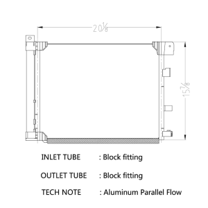 Csf Radiator Air Conditioner Condenser, Core Dimensions 20 Inch Length X 15-6/7 Inch Width X 1/2 Inch Depth, Parallel Flow – 10736