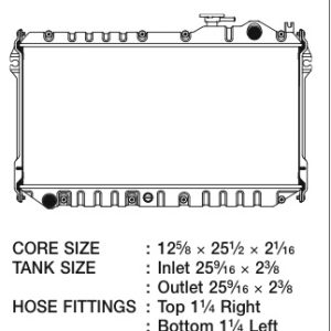 Csf Radiator Radiator, Overall Dimensions 25-9/16 Inch Length X 17-3/8 Inch Height – 2862