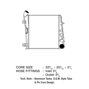 Csf Radiator Intercooler, Air to Air, One Row, Tube/ Fin – 6012