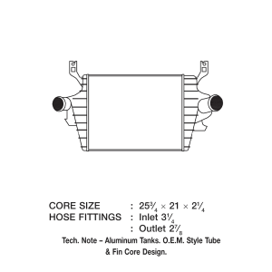 Csf Radiator Intercooler, Air to Air, One Row, Tube/ Fin – 6013