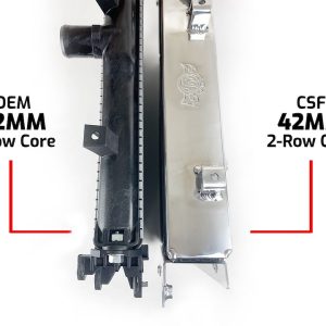 Csf Radiator Radiator, Aluminum, Downflow, Drop-IN-Fit, Mirror Finish, With Mounting Brackets – 7085