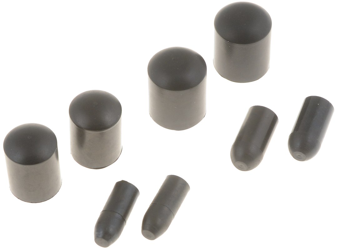 Dorman Vacuum Cap, Contains Two 3/8 Inch/ Two 1/2 Inch/ Two 5/8 Inch/ Two 3/4 Inch, Black, Rubber, Card of 8 – 02253