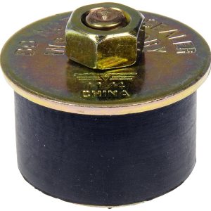 Dorman Expansion Plug, Autograde ™, Rubber Plug with Steel Plate, 1 1/4 Inch Plug/ Seals 1 1/4 Inch – 1-3/8 Inch Holes, Single – 02601