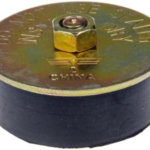 Dorman Expansion Plug, Autograde ™, Rubber Plug with Steel Plate, 2 Inch Plug/ Seals 2 Inch – 2-1/8 Inch Holes, Single – 02607