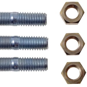 Dorman Exhaust Flange Stud and Nut, With 3 Studs/ 3 Nuts and 3 Lock Washers, Carded – 03103