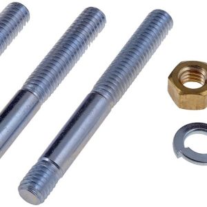 Dorman Exhaust Flange Stud and Nut, 3/8 Inch X 16 Thread X 3-5/16 Inch, With 3 Studs/ 3 Nuts and 3 Lock Washers, Pack of 1 – 03106