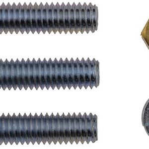 Dorman Exhaust Flange Stud and Nut, 3/8 Inch X 16 Thread X 3-5/16 Inch, With 3 Studs/ 3 Nuts and 3 Lock Washers, Pack of 1 – 03106