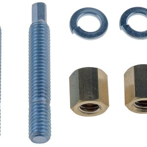 Dorman Exhaust Flange Stud and Nut, 3/8 Inch X 16 Thread X 2-1/2 Inch, With 3 Studs/ 3 Nuts and 3 Lock Washers, Pack of 1 – 03112