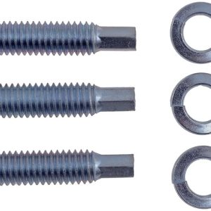 Dorman Exhaust Flange Stud and Nut, 3/8 Inch X 16 Thread X 2-1/2 Inch, With 3 Studs/ 3 Nuts and 3 Lock Washers, Pack of 1 – 03112