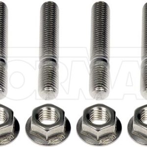 Dorman Exhaust Flange Stud and Nut, 10 Millimeter – 1.50 Nut Thread Size, 62 Millimeter Stud Length, Stainless Steel, Pack of 6 – 03133HP