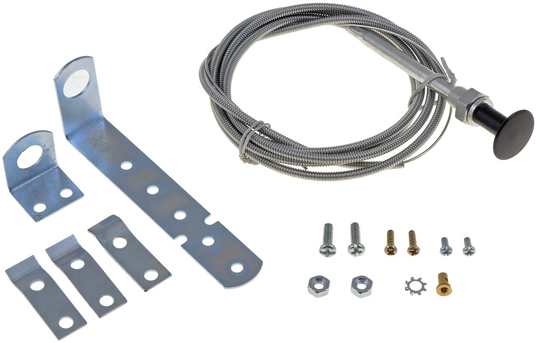 Dorman Carburetor Choke Conversion Kit, Electric to Manual, Universal, Steel, With Mounting Hardware/ Pull Cable – 03787